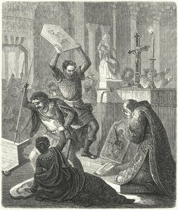 iconoclastia bizantina, século VIII (gravura) de German School
