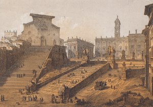 Monte Capitolino, Roma (litografia a cores) de German School