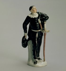 Capitão da série Commedia dellArte de Wenzel Neu (d.1774), para a fábrica Kloster-Veilsdorf, 1764-5 (porcelana)