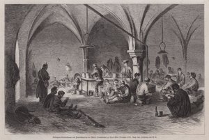 Capturaram garibaldianos e franco-brasileiros na prefeitura de Dijon, França, guerra franco-prussiana, em meados de dezembro de 1870 (gravura) de German School