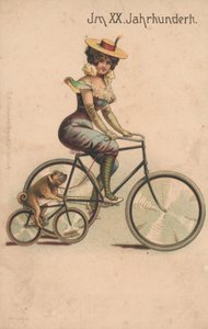 Cartão comemorativo da passagem do ano 1900 (litografia a cores) de German School