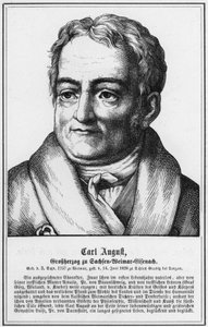 Carl August, Grão-Duque de Saxónia - Weimar-Eisenach (gravura) de German School