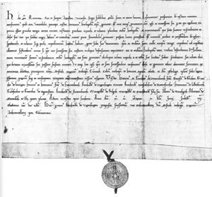 Carta de Henry Raspe, Landgrave da Turíngia e anti-rei alemão, para o Bispo Hermann de Wurzburg de German School
