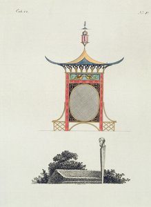 Tela do Jardim Chinês, de Recentes Novas Ideias para o Jardim, publicado em 1779 de German School