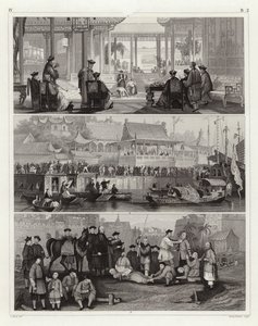 Cenas chinesas (gravura) de German School