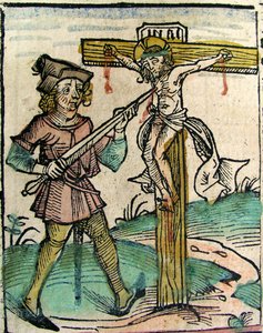 Cristo Recrucificado, publicado no Nuremberg Chronicle, 1493 de German School