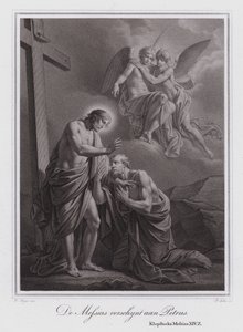 Cristo aparece a Pedro (gravura) de German School