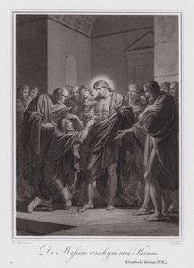 Cristo aparece a Tomé (gravura) de German School