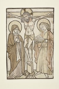 Cristo na cruz entre Maria e São João, 1460-70 de German School