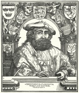 Christian II, Rei da Dinamarca, Noruega e Suécia (gravura) de German School