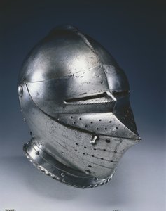 Capacete fechado, c.1510-1530 (aço com tinta preta) de German School