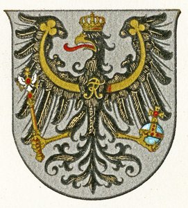 Brasão de armas do Reino da Prússia e depois da Província da Prússia Oriental, c.1898 de German School