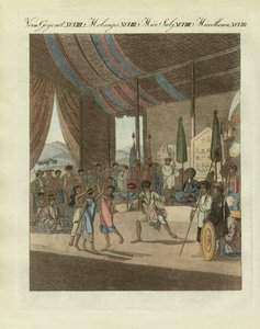 Ópera chinesa de Cochim (gravura a cores) de German School