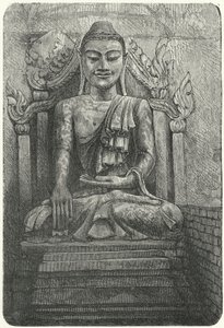 Estátua colossal de Buda (gravura) de German School