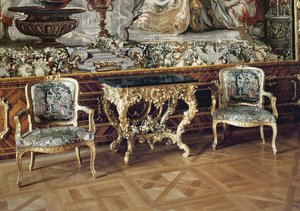 Mesa de console e duas poltronas, 1745 de German School