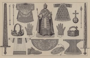 Fato de coroação e regalia do Santo Imperador Romano (gravura) de German School