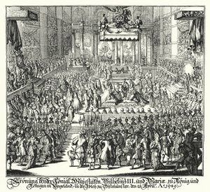 Coroação do Rei Guilherme III e da Rainha Maria na Abadia de Westminster de German School