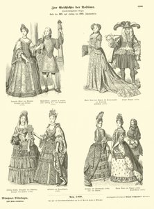 Trajes da realeza e da nobreza, final do século XVII e início do século XVIII de German School