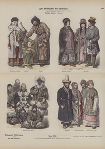 Trajes do extremo oriente russo, século XIX de German School