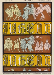 Ilustração da capa da revista Jugend, 1896 de German School