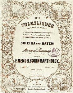 Capa do resultado de Três canções populares por Felix Mendelssohn de German School