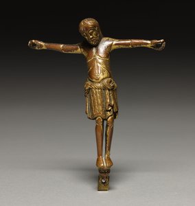 Cristo crucificado, c.1200 (bronze dourado) de German School