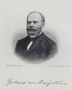 Dagobert von Gerhardt, soldado, poeta e romancista alemão (gravura) de German School