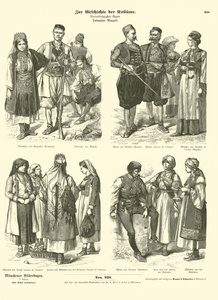 Trajes dálmatas, final do século XIX de German School