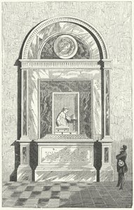 O túmulo de Dante em Ravenna, Itália (gravura) de German School