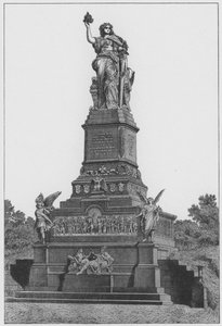 O Monumento Nacional sobre o Niederwald (gravura) de German School
