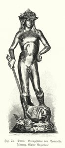 David, estátua de bronze de Donatello (gravura) de German School