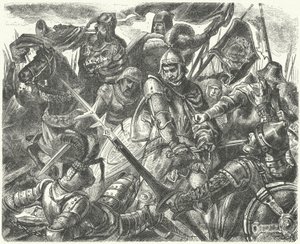 Morte de Pedro de Castela às mãos de Henrique de Trastamara de German School