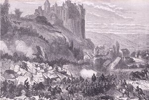 Defence of Chateaudun, Cassells History of the War between France and Germany publicado por Cassell and Company Limited, c.1890 (litho) de German School