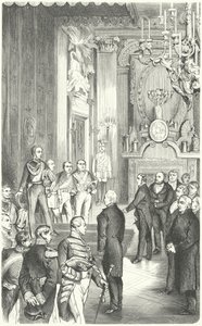 Delegação do Parlamento de Frankfurt oferece ao rei Frederico Guilherme IV a coroa da Alemanha, 1849 de German School