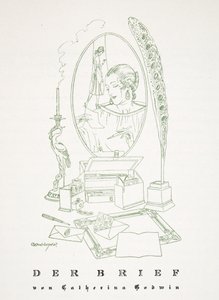 Der Brief por Catherina Godwin, de Styl, pub.1922 (pochoir print) de German School