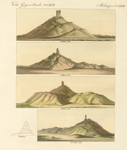 Descrição do Birs Nimrod ou da torre de Babel (gravura colorida) de German School