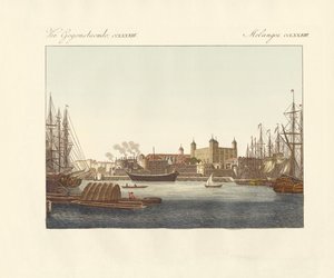 Descrição da Torre de Londres (gravura colorida) de German School