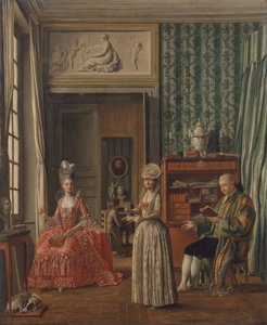 Cena doméstica, c.1775-80 de German School