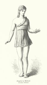 Doric girl of Ancient Greece, a vencedora de uma corrida (gravura) de German School