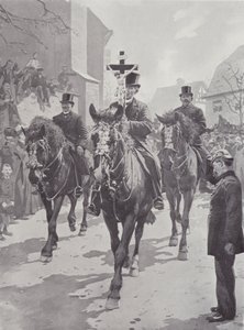 Alfândega da Páscoa, Saxónia (litho) de German School