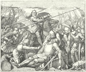 Eberhard II, Conde de Wurttemberg, na Batalha de Doffingen de German School