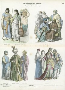 Trajes egípcios, mouriscos e turcos de German School