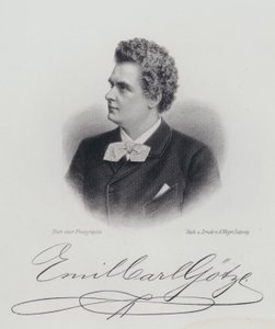 Emil Goetze, cantor de ópera alemão (gravura) de German School