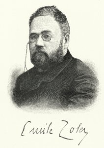 Emile Zola, romancista e dramaturgo francês (litho) de German School