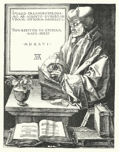 Erasmus de Roterdão, reformador católico holandês e humanista (gravura) de German School