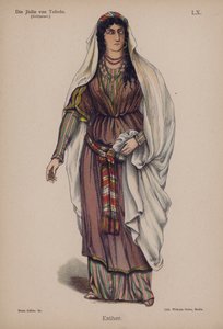 Esther, de Die Judin von Toledo (A judia de Toledo) de Franz Grillparzer (cor litho) de German School