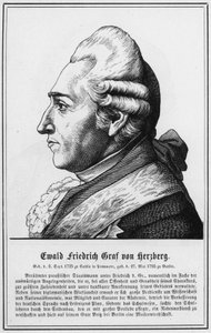 Ewald Friedrich Conde von Herzberg (gravura) de German School