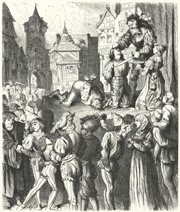 Cena de execução de Titus Andronicus (gravura) de German School