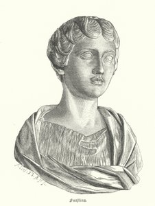 Faustina, a Jovem, esposa do Imperador Romano Marcus Aurelius (gravura) de German School