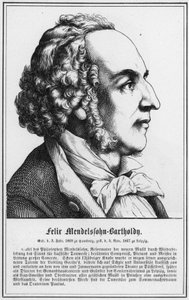 Felix Mendelssohn-Bartholdy (gravura) de German School